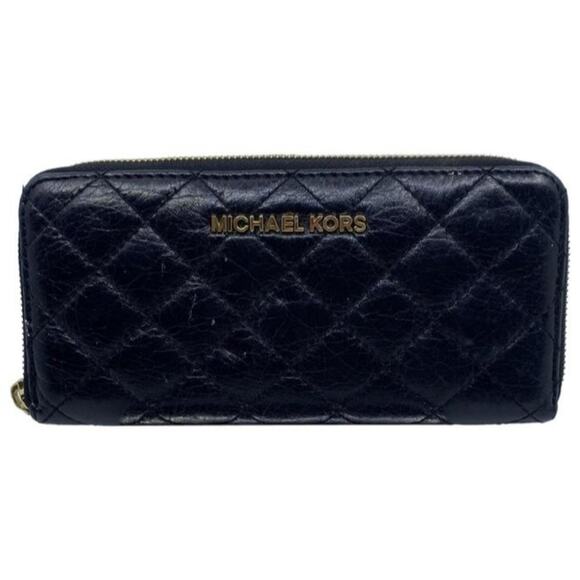 Michael Kors Handbags - Michael Kors Black Quilted Leather Wallet